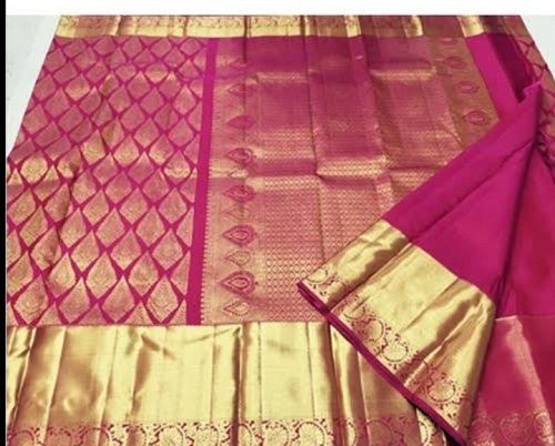 NOOR: Surkh Laal Pure Banarasi Floral Lata Jaal Kadwa Gold Zari Katan –  Kashisilks