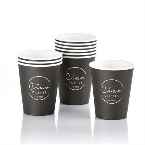 3-Layer Rippled Wall Eco Friendly Disposable Black Paper Cup Application: Party