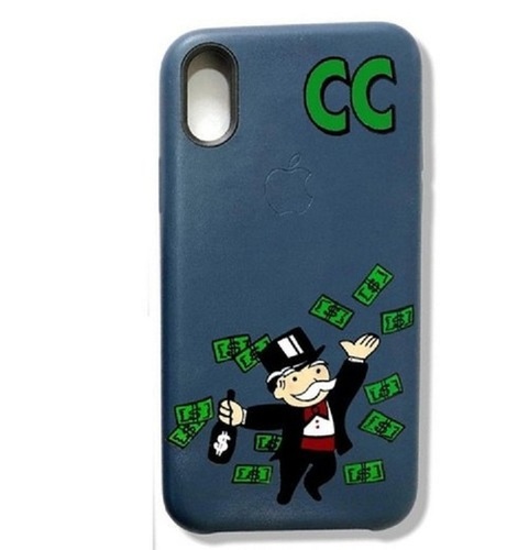 Navy Blue Printed Mobile Back Cover - High-Quality Synthetic Leather, Durable and Scratch Resistant Design