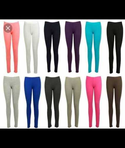 Various Casual Wear Ladies Leggings In Cotton Fabric And Multicolor, 28-34 Inch