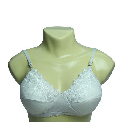 Non-padded Underwire Lace Bra - Light green - Ladies