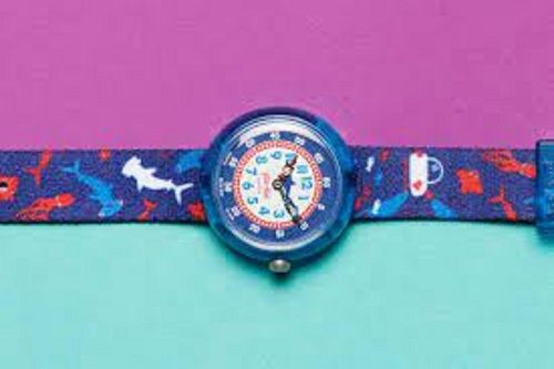 Flik Flak Kids Ticking Island Quartz Polyester Strap Blue Casual Watch Gender: Children