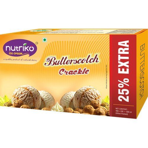 Nutriko Ice Cream Butterscotch Crackle, Packaging Size : 400 Plus 100 ml