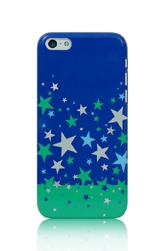 Sleek, Stylish, Flexible And Light Weight Blue And Green Star Printed Designer Mobile Back Covers Design: Bar
