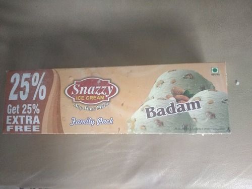 Snazzy Badam Ice Cream With Sweet Delicious Decadent And Smooth Taste