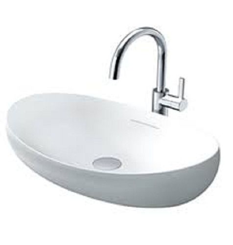 Crack Resistance Scratch Resistant Wall Mounted Glossy Ceramic Oval White Wash Basin Size: Small