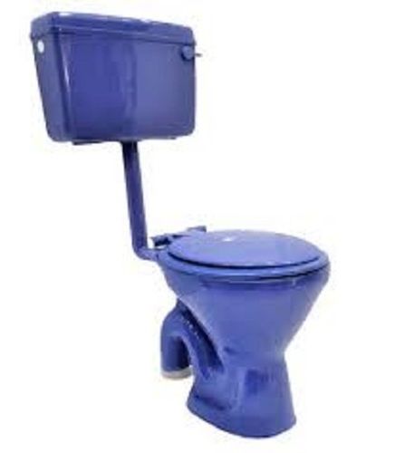 Blue Easy To Install Floor Mounted Water Closet Ceramic Western Toilet For Home And Hotels