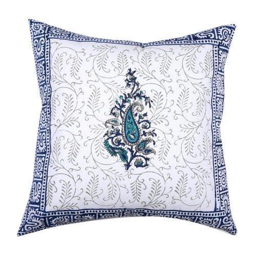 Light Blue And White Cotton Pillow Cover With Anti Shrinkage Use: Head