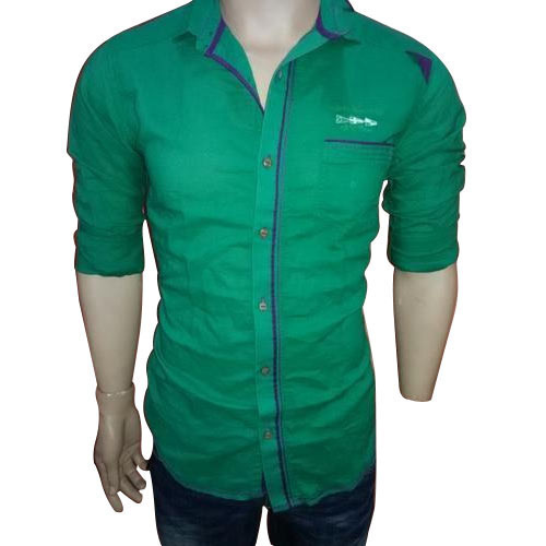 Perfect For Every Occasion Comfortable Green Colour Plain Full Sleeves ...