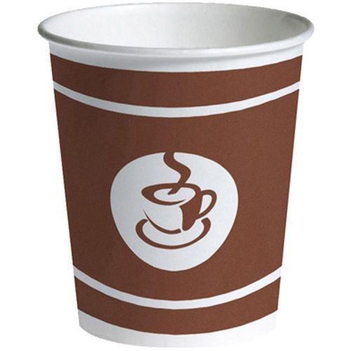 Perfect for Hot Beverage, Use and Throw Printed Disposable Brown 200ml Hot Paper Cup 