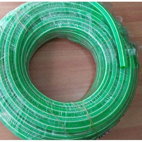 Sturdy Design Leak Resistance Flexible Lightweight Round Striped Green Pvc Water Pipe Length: 26  Meter (M)