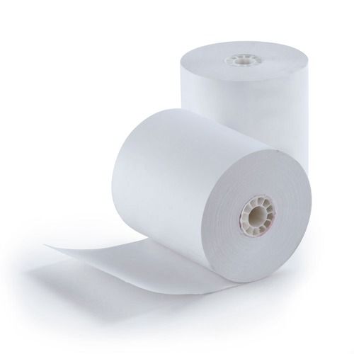 5mm Plain White Color Billing Thermal Paper Roll 80GSM For Industrial Use