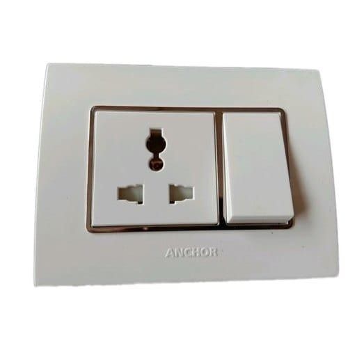 Anchor Electrical Switch And Related Voltage 110V, Plastic Material White Color Max. Voltage: 120 Volt (V)