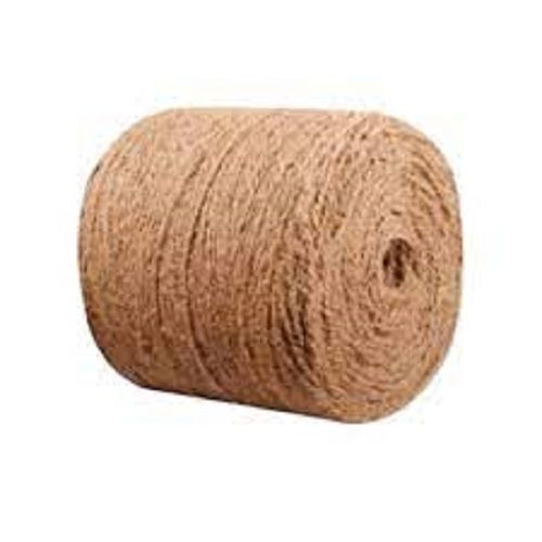 Eco Friendly Strong Brown Coconut Shell 2 Ply Coir Yarn Rope Roll (3 mm) For Packaging