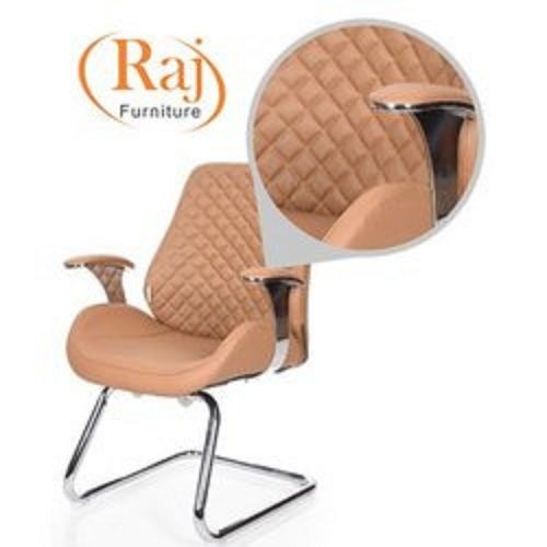 Good Looking Design Fort Fix Visitor Chair In Beige Colour Material Synthetic Leather