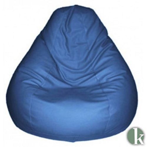 Leatherette Round Knix Football Bean Bag Cover, Packaging Type Plastic Bag Blue Color