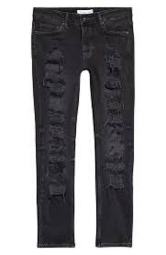 Mens Casual Wear Regular Fit Ankle Length Black Rugged 100% Denim Jeans Age Group: >16 Years