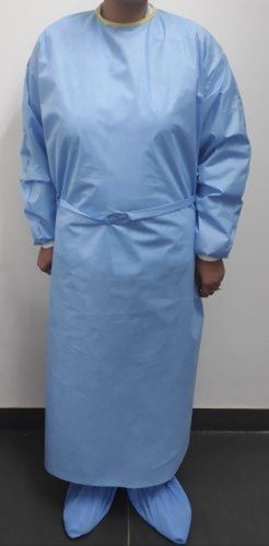 Non Woven Disposable Sky Blue Overlapping Gown For Surgeons, Hospital And Clinics Length: 120  Centimeter (Cm)