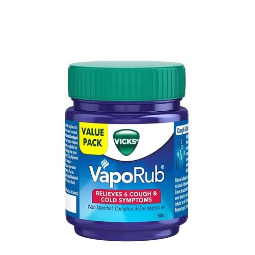 Vicks Vaporub, 50ml Value Pack For Relieves 6 Cough & Cold Symptoms
