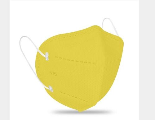 Yellow Cotton Anti Pollution Reusable N95 Face Mask For Clinical, Hospital And Personal Use Gender: Unisex