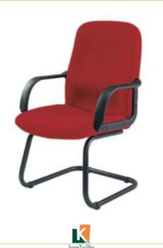 Yes Fabric Visitor Chair With Red Color Cushion Visitor Chair And Comfortable