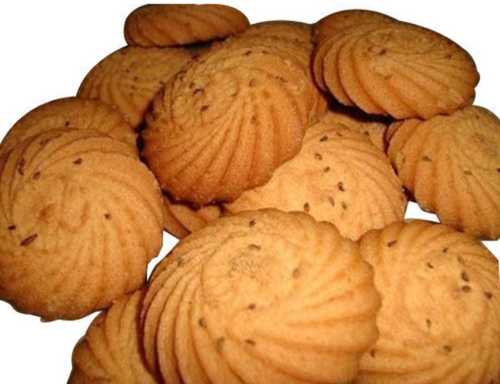 Round  Delicious Tasty Crunchy Crispy And Sweet Ajwain Cookies Biscuits For Festivals