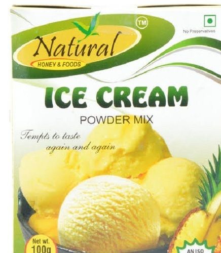  मीठे स्वाद के साथ ताज़ा और प्राकृतिक स्वादिष्ट वेनिला आइसक्रीम मिक्स पाउडर, 100 ग्राम (पीला) 
