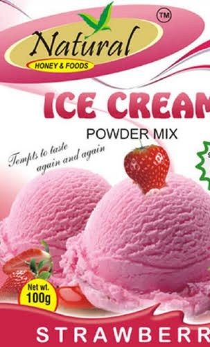 Pink  Natural And Sweet Taste Delicious Strawberry Flavor Ice Cream Powder, 100G (Pink)