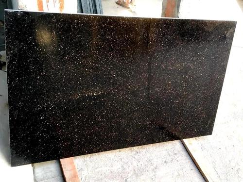 10-25 Mm Thickness Black Galaxy Granite Used In Kitchen Tile