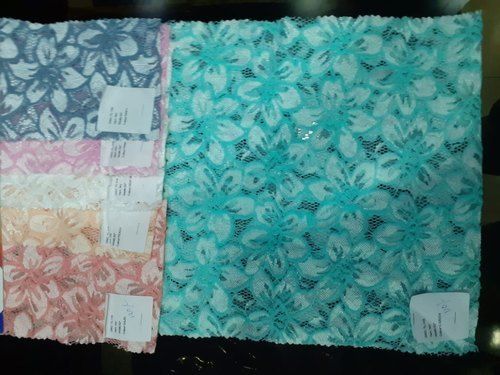 100 Percent Cotton Lycra Net Fabric With Floral Design Pattern Light Weight And Durable