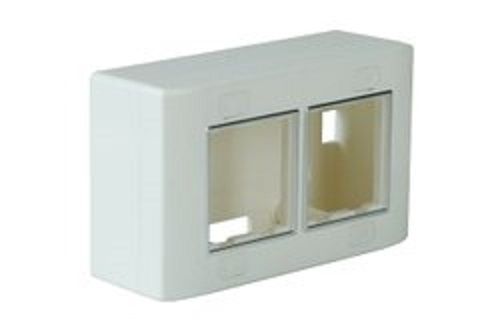 White 4Mm Easy To Consume Eco Friendly Maddox Plastic Modular Surface Gang Box For Switches