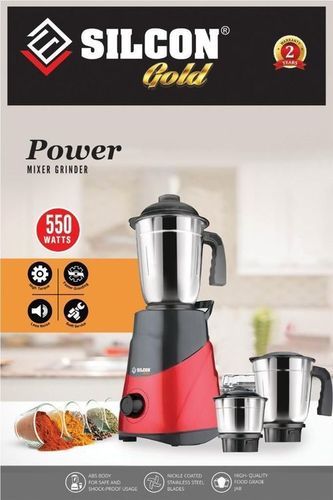 500 Watt, Red And Black Ndo Club Dlx Deluxe Mixer Grinder For Home 