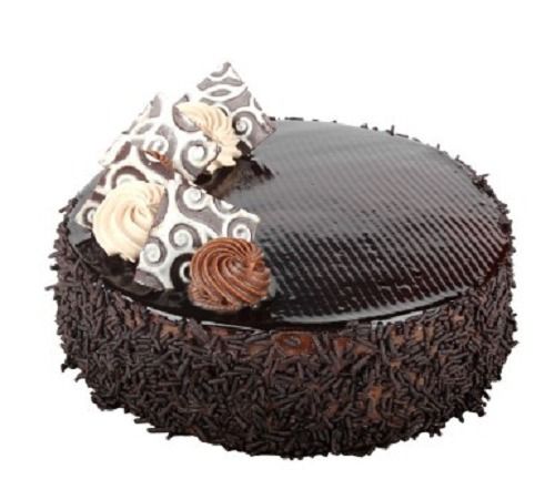 Elegant Look Choco Chip And Cream Layered Mouthwatering Sweet Taste Dutch Chocolate Cake
