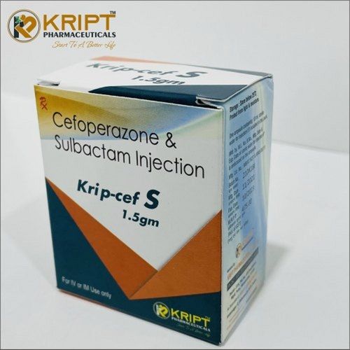 Kri-cef S 1.5gm सेफ़ोपेराज़ोन और सुल्बैक्टम एंटीबायोटिक इंजेक्शन