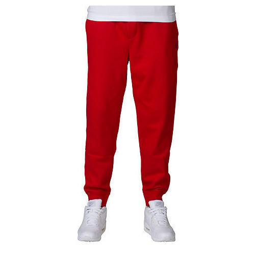 Plain Red Cotton Casual Trendy Lower For Mens With Anti Wrinkle Fabric