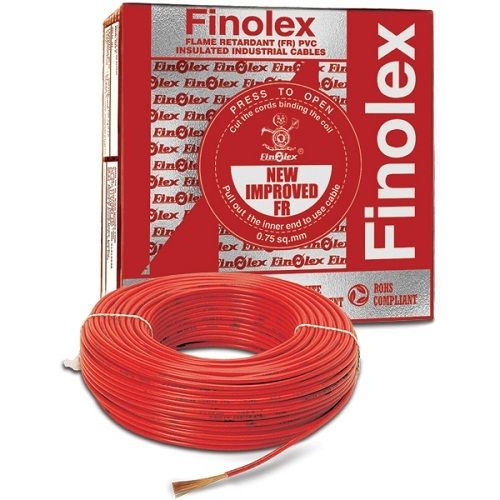 Red Fire-resistant Finolex Copper Pvc Insulated Electrical Housing Wire, 90-meter