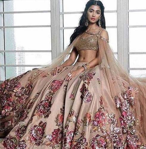 Semi-Stitched Wedding Wear Ladies Printed Lehenga Choli Set