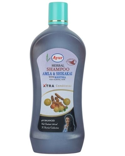 Black Smooth Cleanses Nourishes And Dandruff Control Ayur Herbal Amla And Shikakai Shampoo