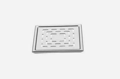 Stainless Steel Floor Drain In Square Shape And Chrome Surface Size: As Per Customer