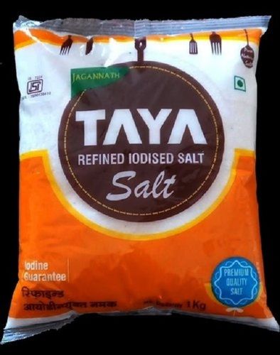 100% Pure White Premium Quality Taya Refined Iodised Salt, Net Weight 1 Kg Packet
