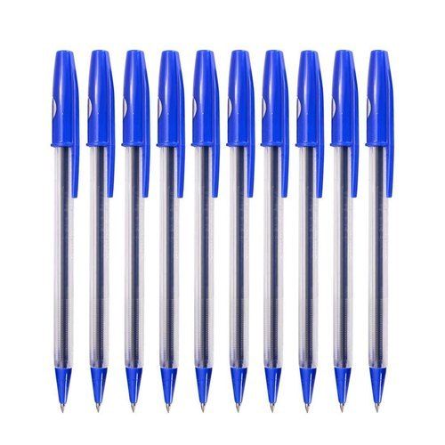 Blue Smooth And Long Lasting Shine Plastic Ball Pen For Writing And Drawing Purpose