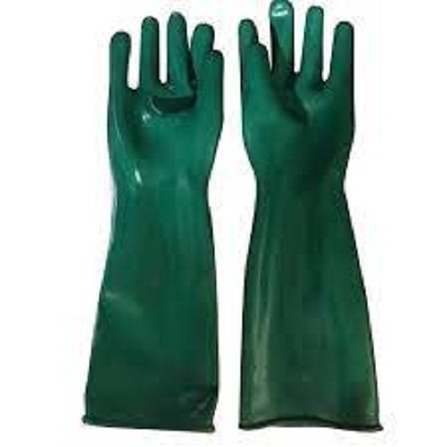 नायलॉन डार्क ग्रीन कलर लेटेक्स एग्जामिनेशन हैंड ग्लव्स, वायरस और बैक्टीरिया से मुक्त