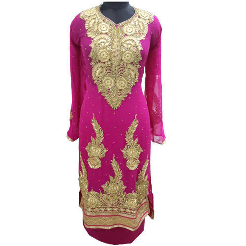 Pink Georgette Wedding Suit at Rs 1800 in Surat | ID: 2851613842133
