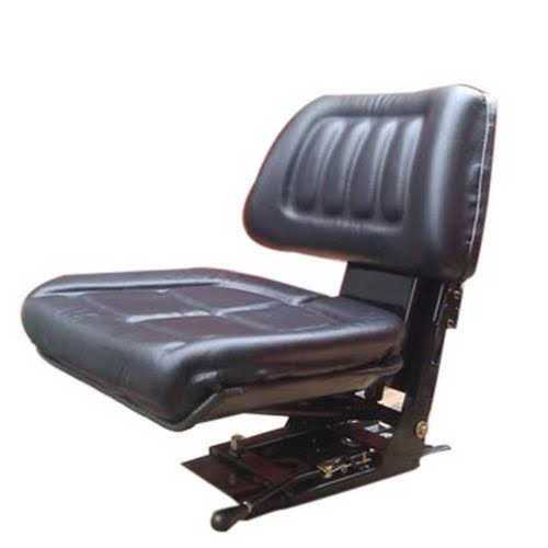 Black Color Tractor Seat For Tractor, Mild Steel And Black Leather Material