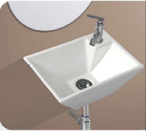 Ceramic Wash Basin, Used For Bathroom with Sleek and Modern Design White 5 To 8 Inches