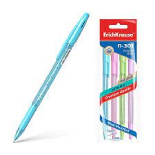 Plastic Comfortable Grip Extra Smooth Writing Blue Pen For School And Office 