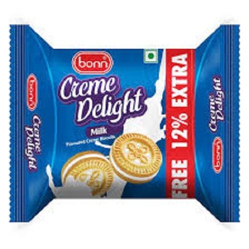 Delicious And Sweet Round Bonn Creme Delight Milk Cream Sandwich Biscuits Fat Content (%): 5 Percentage ( % )