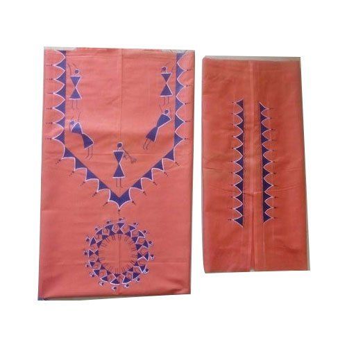 Hand Painted Cotton Fabric for Making Kurti With Normal Wash And 100% Purity