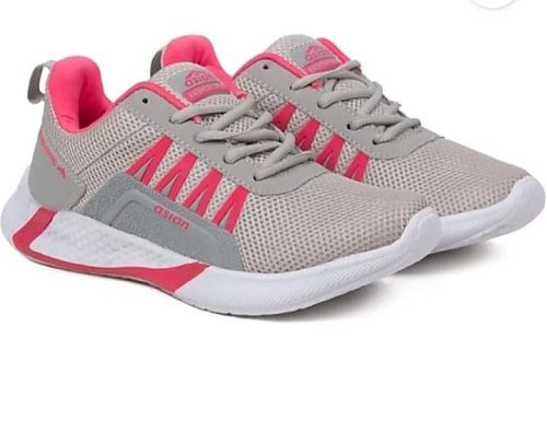 Pink And Grey Men'S Medium Heel Comfortable Casual Sneaker Shoes With Daily Wear