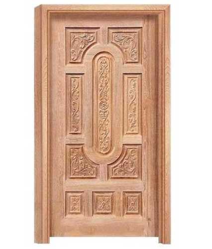 Solid Wood Termite Resistance Designer Strong Brown Wooden Doors For Domestic And Commercial